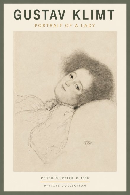 Klimt Portrait of a Lady No4 - Poszter