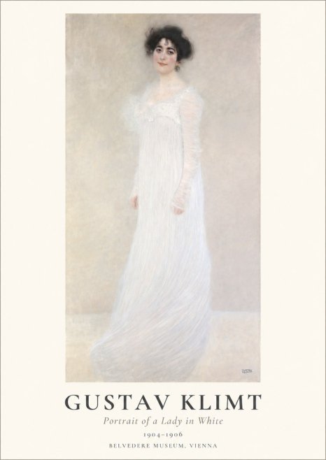 Klimt Portrait of a Lady in White No1 - Poszter
