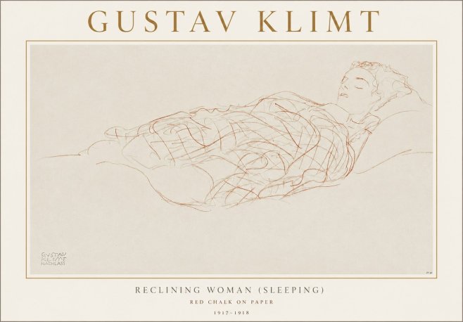 Klimt Reclining Woman (Sleeping) I No1 - Poszter