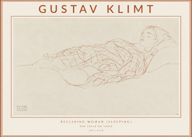 Klimt Reclining Woman (Sleeping) I No2 - Poszter