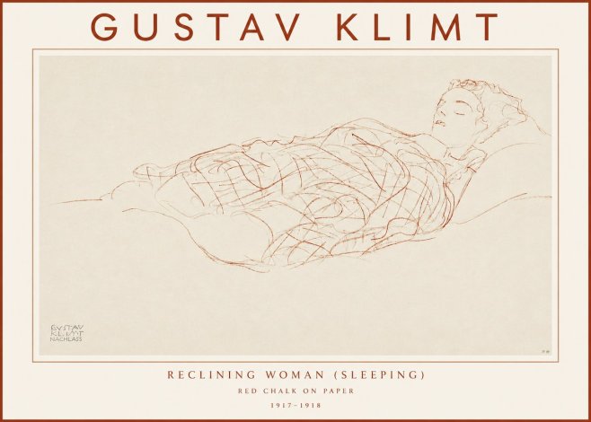 Klimt Reclining Woman (Sleeping) I No3 - Poszter