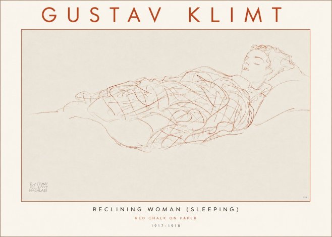 Klimt Reclining Woman (Sleeping) I No4 - Poszter