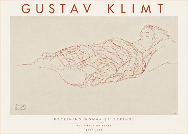 Klimt Reclining Woman (Sleeping) I No5 - Poszter