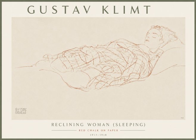 Klimt Reclining Woman (Sleeping) I No6 - Poszter