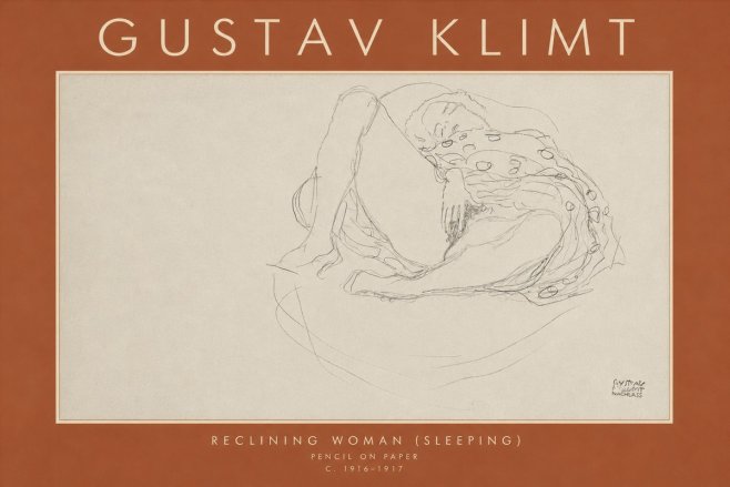 Klimt Reclining Woman (Sleeping) II No4 - Poszter
