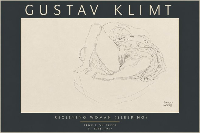 Klimt Reclining Woman (Sleeping) II No6 - Poszter