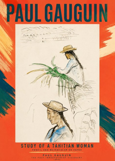 Paul Gauguin Study of a Tahitian Woman I No2 - Poszter