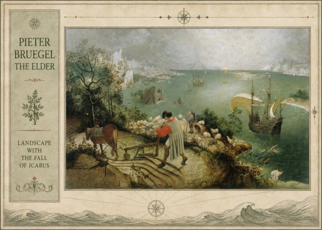 Pieter Bruegel Landscape with the Fall of Icarus I No2 - Poszter
