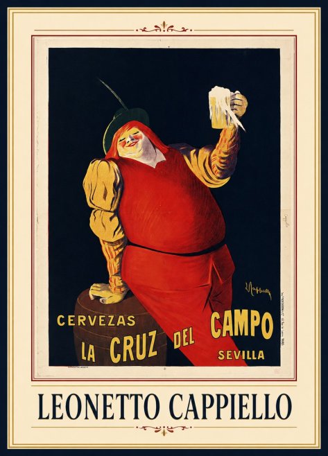 Leonetto Cappiello Cervezas La Cruz Del Campo No1 - Poszter
