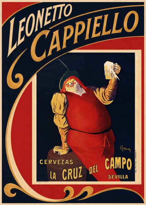 Leonetto Cappiello Cervezas La Cruz Del Campo No2 - Poszter