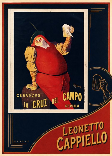 Leonetto Cappiello Cervezas La Cruz Del Campo No6 - Poszter