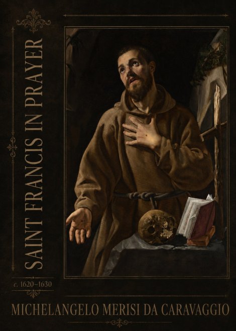 Michelangelo Merisi da Caravaggio Saint Francis in Prayer I No2 - Poszter