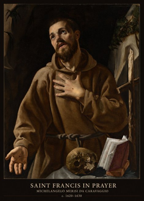Michelangelo Merisi da Caravaggio Saint Francis in Prayer I No6 - Poszter