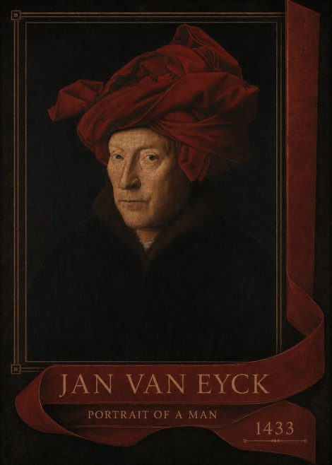 Jan van Eyck Portrait of a Man II No4 - Poszter