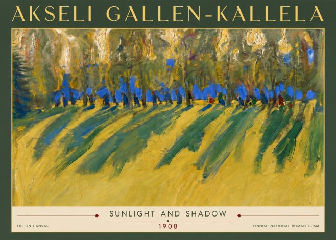Akseli Gallen-Kallela Sunlit Field and Trees No6 - Poszter