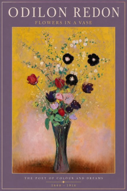 Odilon Redon Flowers in a Vase IV No4 - Poszter