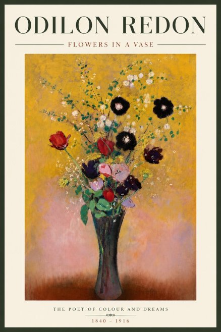 Odilon Redon Flowers in a Vase IV No6 - Poszter