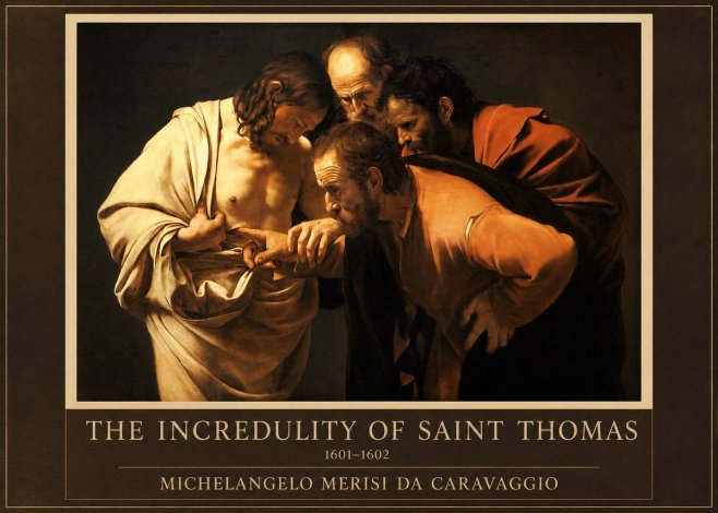 Michelangelo Merisi da Caravaggio The Incredulity of Saint Thomas II No1 - Poszter