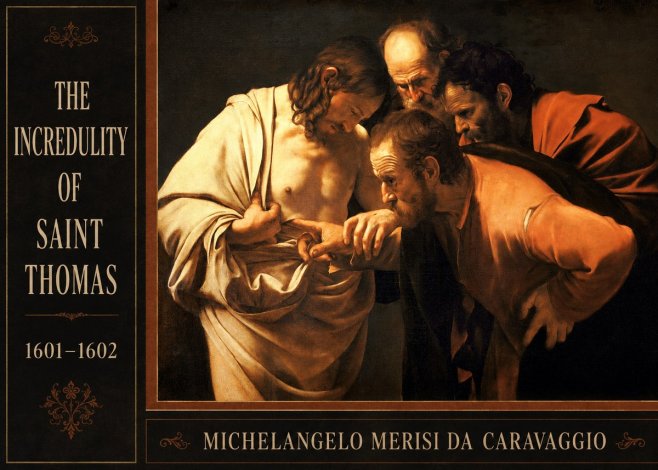 Michelangelo Merisi da Caravaggio The Incredulity of Saint Thomas II No2 - Poszter