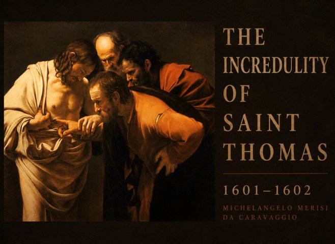 Michelangelo Merisi da Caravaggio The Incredulity of Saint Thomas II No3 - Poszter