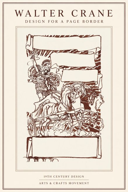 Walter Crane Design for a Page Border No1 - Poszter