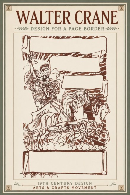 Walter Crane Design for a Page Border No3 - Poszter