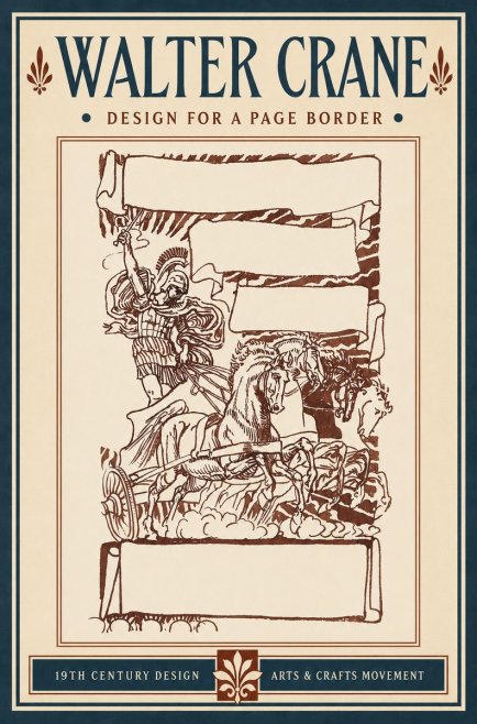 Walter Crane Design for a Page Border No4 - Poszter