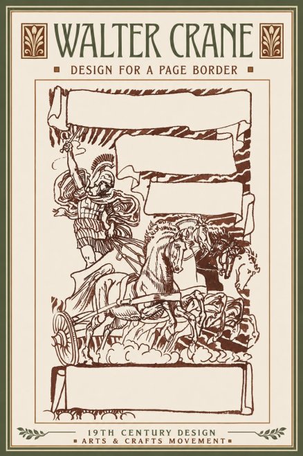 Walter Crane Design for a Page Border No6 - Poszter