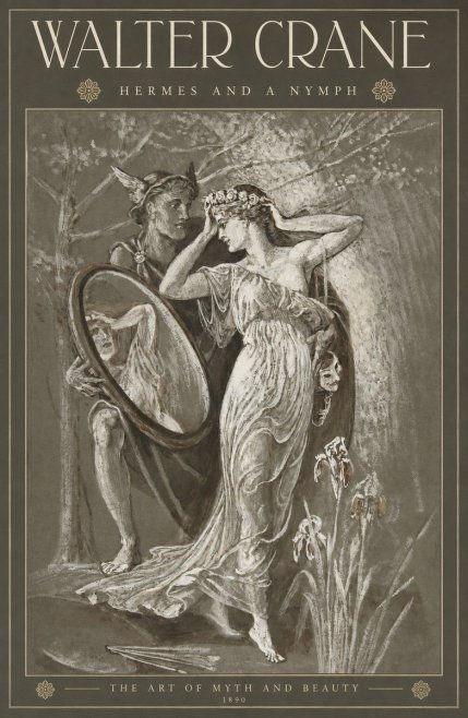 Walter Crane Hermes and a Nymph No2 - Poszter
