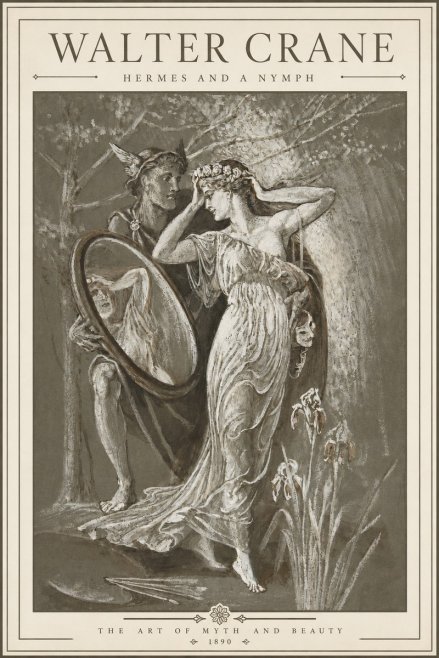 Walter Crane Hermes and a Nymph No3 - Poszter
