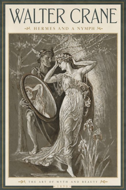 Walter Crane Hermes and a Nymph No4 - Poszter