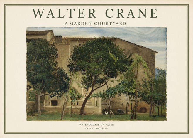 Walter Crane A Garden Courtyard No1 - Poszter