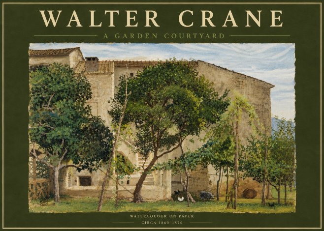 Walter Crane A Garden Courtyard No4 - Poszter