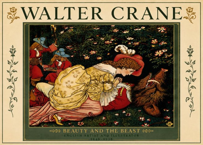 Walter Crane Beauty and the Beast No6 - Poszter