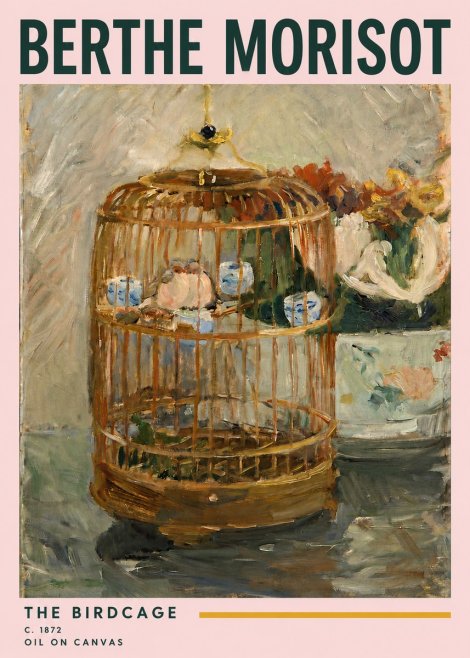 Berthe Morisot The Birdcage II No3 - Poszter