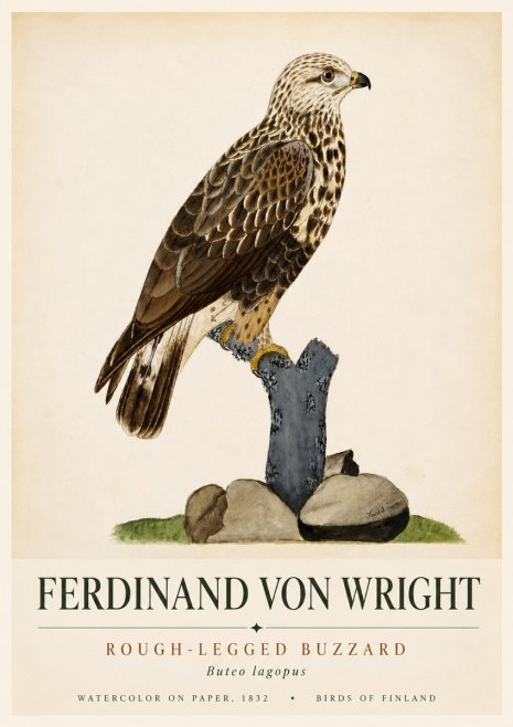 Ferdinand von Wright Rough-legged Buzzard No6 - Poszter