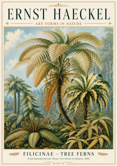 Ernst Haeckel Filicinae – Tree Ferns No6 - Poszter