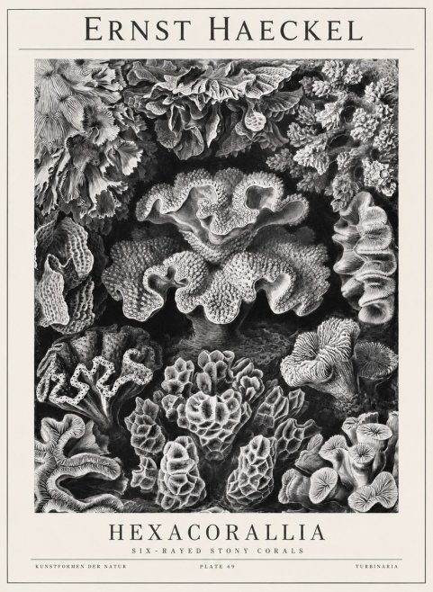 Ernst Haeckel Hexacorallia No1 - Poszter