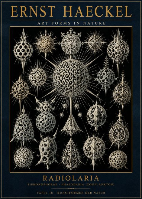 Ernst Haeckel Radiolaria No3 - Poszter