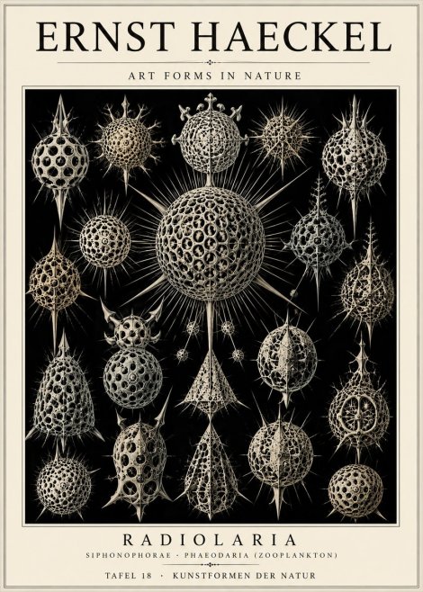 Ernst Haeckel Radiolaria No6 - Poszter