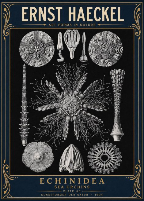 Ernst Haeckel Echinidea Sea Urchins No4 - Poszter