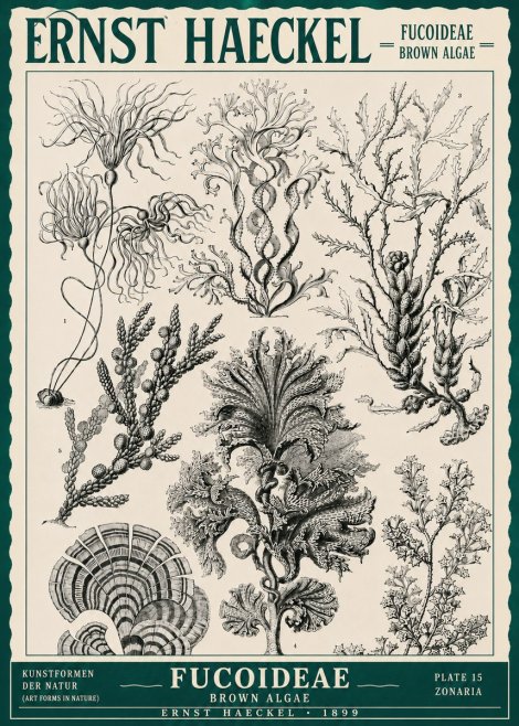 Ernst Haeckel Fucoideae - Brown Algae No3 - Poszter