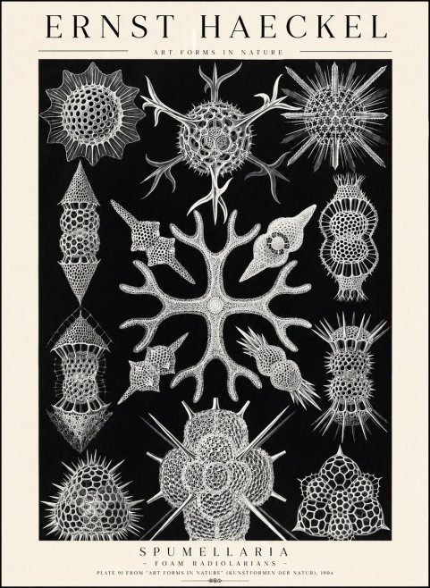 Ernst Haeckel Spumellaria No1 - Poszter