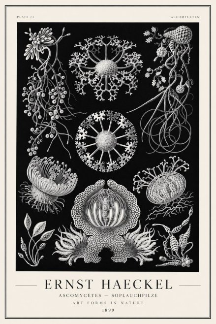 Ernst Haeckel Ascomycetes — Sac Fungi No2 - Poszter