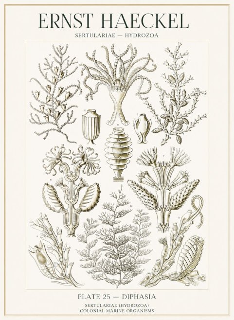 Ernst Haeckel Sertulariidae No2 - Poszter