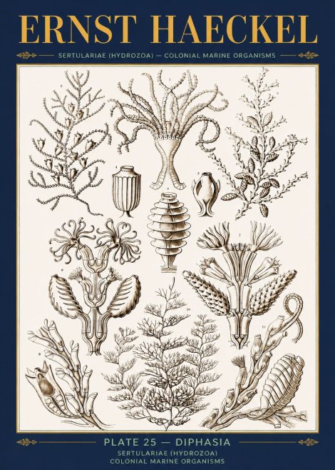 Ernst Haeckel Sertulariidae No5 - Poszter