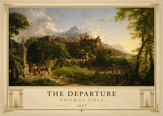 Thomas Cole The Departure I No1 - Poszter