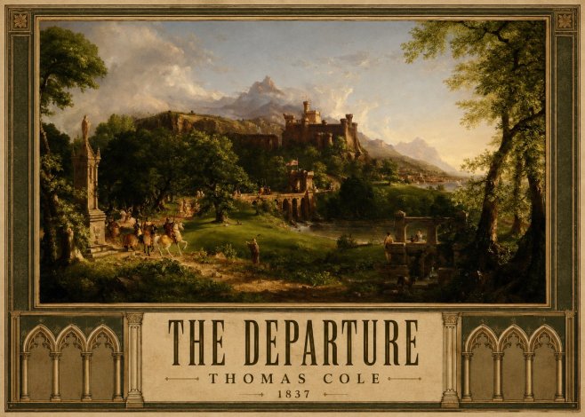 Thomas Cole The Departure I No4 - Poszter