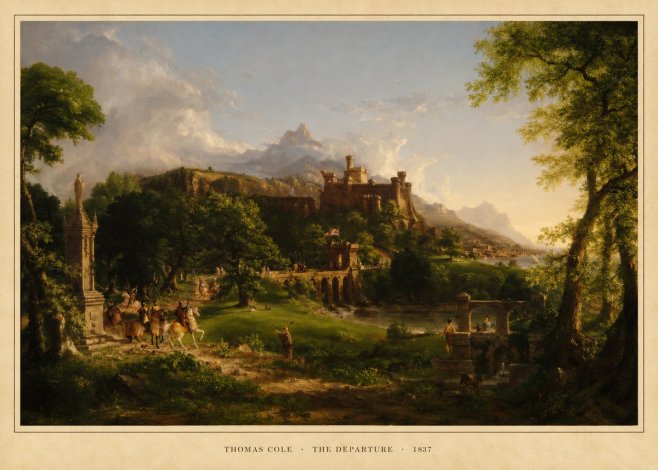 Thomas Cole The Departure I No6 - Poszter