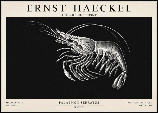 Ernst Haeckel Pandalus Borealis No6 - Poszter